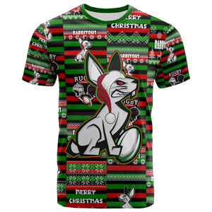 Maglietta personalizzata dei Rabbitoh del sud di Sydney maglietta all'ingrosso delle donne indigene che sognano la maglietta delle donne "vivi una vita verde rossa" - Product Image 4