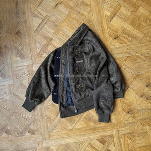 Manufacturer Custom Firefighting Fireman Lobster Clasp Boxy Cropped <b>Jackets</b> <b>Suede</b> Wool Coat Design <b>Jackets</b> for <b>Men</b> - Product Image 3