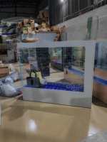 Aquarium en verre transparent sur mesure de grande taille 675L, écran blanc, écologique, durable, rectangulaire, pour salon