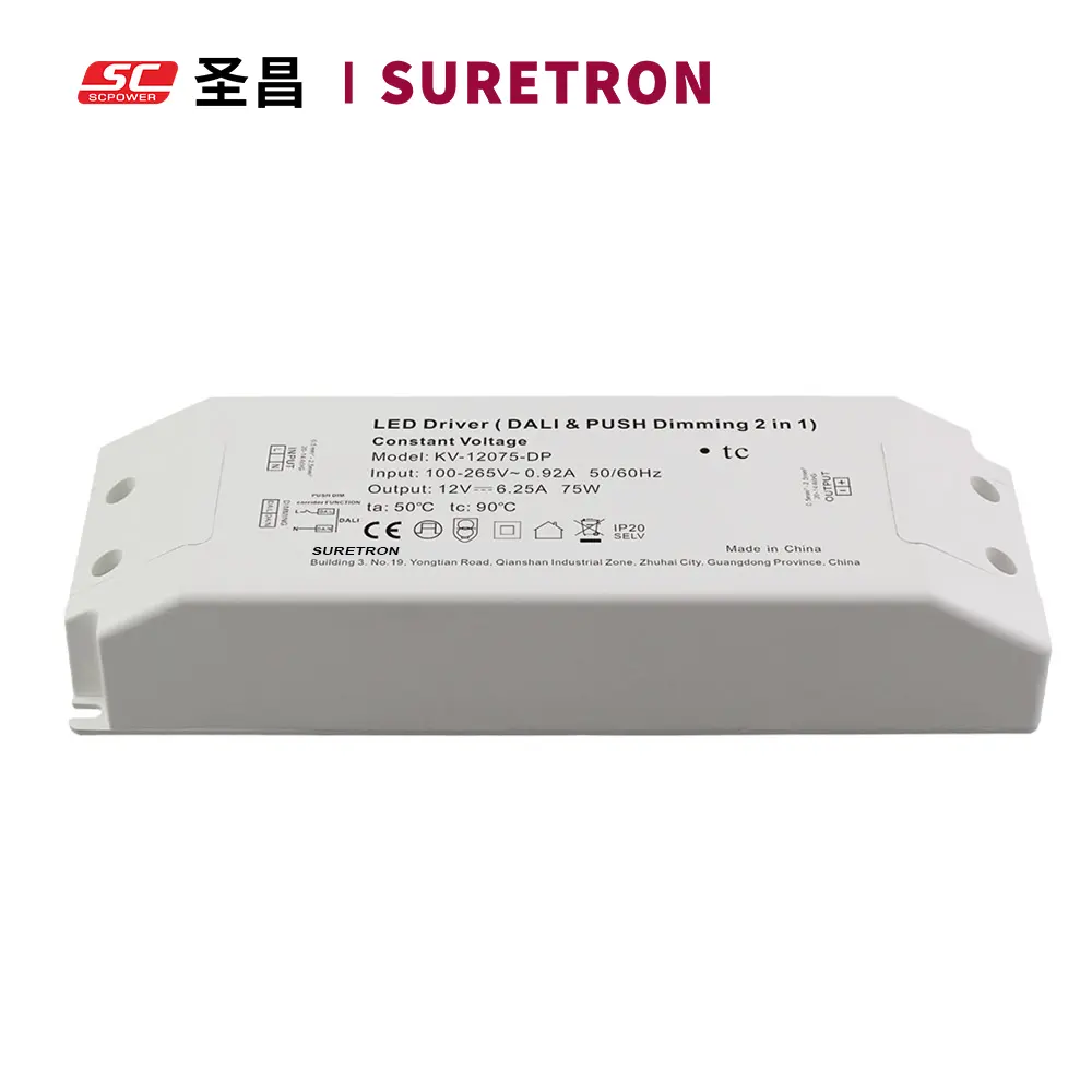 Dali-transformador de atenuación regulable, Controlador Led de voltaje constante de 3100ma, 75w, 24v de CC, fuente de alimentación Led, iluminación CE ROHS 0,45