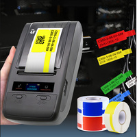 Printer Label Genggam DETONGER DT60S Printer Transfer Termal Barcode QR Code Printer Label Aset Tetap