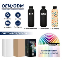 Logo personnalisé 500Ml givré doux au toucher double paroi isolé sport flacons sous vide et thermos bouteille d'eau de fitness en acier inoxydable