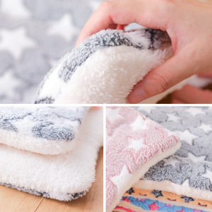 Pet Star Mat Rectangle Cotton Pad Double Sided <b>Warm</b> Flannel <b>Blanket</b> For Dog And Cat Bed Mat Four Seasons Use - Product Image 3