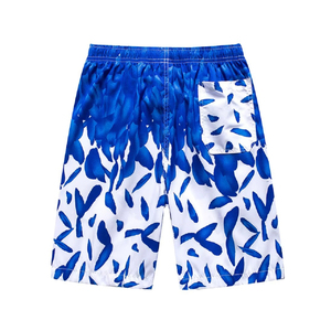 Shorts de bain personnalisés à séchage rapide, extensibles dans 4 directions, imprimé bleu, shorts de plage OEM, prix bas - Product Image 4