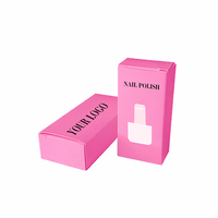 Boîte en carton pliable respirante pour vernis à ongles mat personnalisé, gel et laque, qualité salon, MOQ 100 pièces