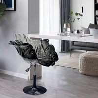 Chaise Pétale Artistique en Résine Transparente, Chaise Fleur Réglable pour Hôtel, Bar, Comptoir, Design Luxe Léger, Chaise de Maquillage