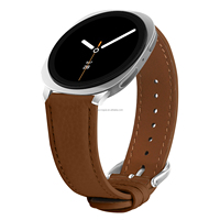 NEXVOGUE Gelang Kulit Coklat dengan Gesper Pin untuk Jam Tangan 8 22mm Kompatibel Tali Jam Tangan Wanita Pria