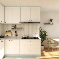 Meubles de cuisine muraux modernes modulaires avec charnières, directement de l'usine, pour appartement, villa, centre commercial