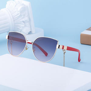 Lunettes de soleil œil-de-chat DG-2009 pour femmes, protection UV400, monture dorée, gris rose, style Instagram - Product Image 5