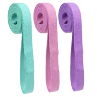 Ensemble de bandes de gymnastique de 2m de long en tissu polyester avec boucle de résistance extensible pour l'entraînement à domicile.