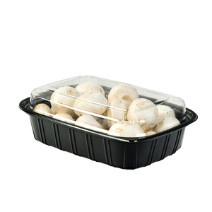 Resgl tái chế rau nấm lưu trữ đưa ra khay nhựa PET container hộp nhựa Nấm bao bì với nắp rõ ràng - Product Image 3