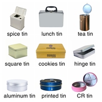 Offres Spéciales impression personnalisée Boîte à lunch avec poignée en plastique couvercle à charnière pour emballage cadeau emballage de boîte en étain