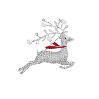 HDC06 Noël Grande Broche Exquis cadeau de noël Épingles en émail personnalisées Épingle élégante en alliage Émail Elk Broche