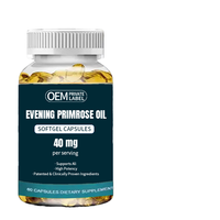 Aceite de Onagra 1000mg Prensado en Frío Sin Hexano Fórmula Vegana para Adultos 90 Cápsulas Blandas Vegetales