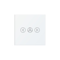 Sakelar Rumah Pintar Wifi Pengatur Kecepatan Kipas Panel Kaca Kristal Sentuh Timer Pemasok Grosir untuk Pengecer