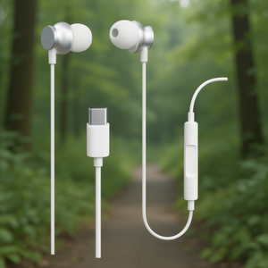 Auriculares con micrófono con cable In Ear Type C Blanco Bianco AUSPARROWTYPECW - Product Image 3