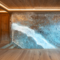 Cloison de séparation de luxe rotative en verre doré et acier inoxydable pour salon, hôtel, cloisons décoratives intérieures