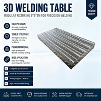 Plateforme de soudage flexible 3D, table de fixation en fonte usinée avec précision pour ligne de production de soudage automatisée