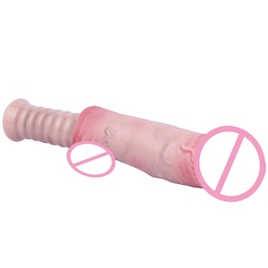 FAAK Dildo Suave de Doble Capa con Asa de Silicona Suave al Tacto, Plug Anal Largo, Masturbador Masculino y Femenino, Juguetes Sexuales al por Mayor - Product Image 5