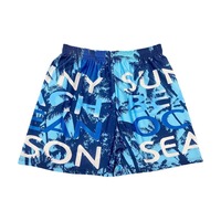 Caleçons de bain pour hommes grandes tailles, taille mi-haute, amples et confortables, en polyester, avec motif imprimé, taille élastique, pour la plage