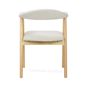 <span class=keywords><strong>Chaise</strong></span> de salle à manger nordique de vente chaude conception peu encombrante cadre en <span class=keywords><strong>bois</strong></span> de caoutchouc pour Restaurant café Banquet utilisation polyvalente - Product Image 5