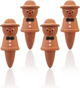 พุ่มไม้ดินเผารดน้ำได้ด้วยตัวเองรูปทรงคู่หูให้ความชุ่มชื้นสำหรับตกแต่งสวนต้นไม้เรือนกระจกที่มีเอกลักษณ์มีหมวกไม่เหมือนใคร - Product Image 1