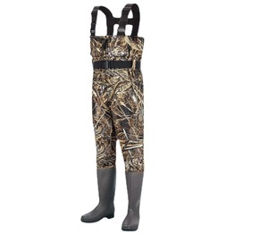 Người Đàn Ông Của Windproof PVC Câu Cá <span class=keywords><strong>Waders</strong></span> Cho Mùa Đông Săn Bắn 1600 Cách Điện Cao Su Tổng Hợp Thoáng Khí Khởi Động Trắng Ngực Chiều Cao Không Thấm Nước Yếm - Product Image 1