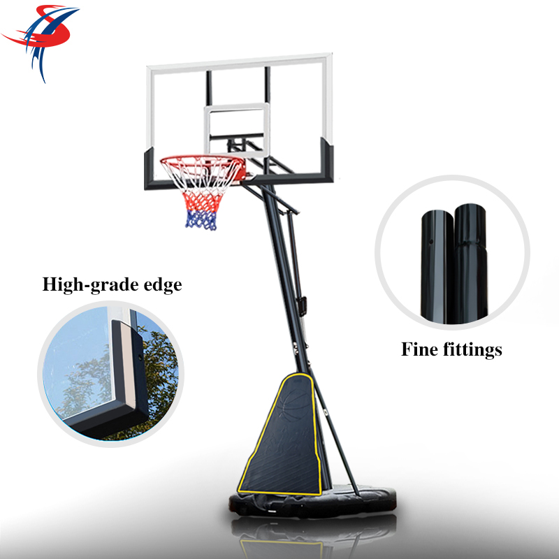 SA Q024 на открытом воздухе мощный подъёмник Регулируемая баскетбольная стойка с металлическим кольцом баскетбольный пол сетчатая система