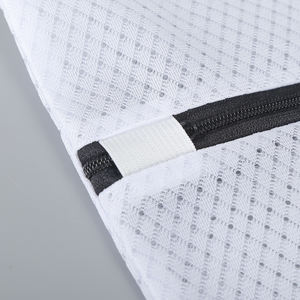 Sac à linge en coton avec fermeture éclair, <span class=keywords><strong>filet</strong></span> croisé, maille <span class=keywords><strong>de</strong></span> <span class=keywords><strong>lavage</strong></span>, pour <span class=keywords><strong>chaussettes</strong></span> et culottes - Product Image 4