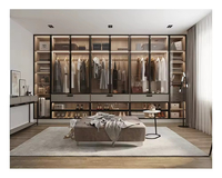 Dressing autoportant de luxe au design moderne avec éclairage LED intégré pour chambre à coucher