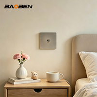 BAOBEN 86 Modèle Interrupteur Rotatif Antique en Bronze avec Panneau Métallique Bandé en Acier Inoxydable, Interrupteur d'Hôtel de Style Rétro