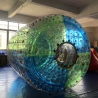 Cylindre gonflable Transparent boule de bulle d'eau humaine gonflable PVC rouleau flottant boule gonflable Zorbing boule marche