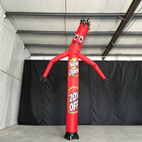 Sky Dancer gonflable personnalisé de 6 m, imprimé UV, orange, avec ventilateur intégré, résistant au soleil, imperméable, en Oxford, facile à installer, pour la publicité extérieure