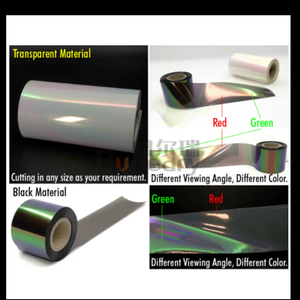 Red to Green Color-Shifting Hot Stamping Foil Roll Holographic PET <b>Transfer</b> Foil <b>for</b> Anti-Counterfeit Security Label - Product Image 4