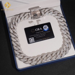 Cadena Cubana Gruesa de 22 mm con Incrustaciones de Diamantes de Imitación VVS, Estilo Hip Hop, para Hombre, Collar de Rapero de Miami - Product Image 2