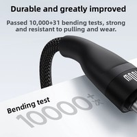 Câble réseau multimédia rond en nylon tressé TPE amplifié pour charge et données, Mini-USB, Micro-USB doré, pour téléphone