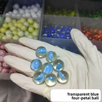 Billes de verre mélangées de 16 mm, billes de jeu de dames, globes sphériques assortis - Jouet nostalgique pour bébés en provenance de Chine, emballées individuellement