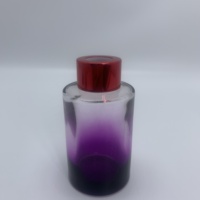 Diffuseur de parfum d'intérieur en verre blanc brillant de 50 ml avec bouchon à vis, modèle YZ-5098 pour chambre et salle de bain, Golden Sun Round