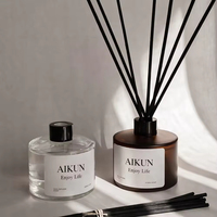 Difusor de Aromas de Lujo Aikun, Botella de Vidrio, Fragancia Duradera para el Hogar, Set de Aromaterapia para Hotel, Spa, Decoración de Sala de Estar