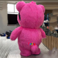 Costume de mascotte gonflable ours rose cool 2,2 m pour événements, location, carnaval, déguisement gonflable pour adultes, costumes de cosplay