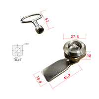 Cylindres de serrure à came à quart de tour en acier inoxydable de haute qualité, serrure à came triangulaire réglable pour armoire de serveur réseau HN