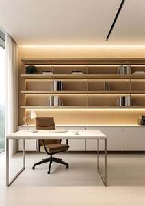 Librería Moderna y Sencilla de Madera, Mueble de Almacenamiento Personalizable para Oficina en Casa y Hotel, Estantería de MDF Resistente con 5 Años de Garantía - Product Image 3