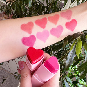 Novo Design Atacado Private Label Coração Blush Alto Pigmento Rosa Creme Blush Vegan Longa Duração Blush Stick - Product Image 1
