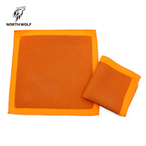 Serviette en microfibre North <span class=keywords><strong>Wolf</strong></span> avec logo imprimé, motif en maille orange pour le nettoyage et le detailing automobile - Product Image 3