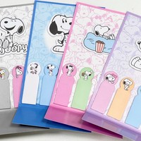 Notes autocollantes irrégulières découpées à la forme de Snoopy, blocs-notes adhésifs de dessins animés, papeterie décorative pour étudiants et scrapbooking
