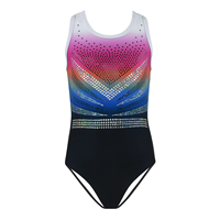 Justaucorps d'entraînement de ballet et de danse sans manches en polyester imprimé gymnastique personnalisé sublimé Performance porter toutes les tailles disponibles