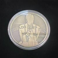 Pièce commémorative créative en bronze pour couple, collection de souvenirs intimes, cadeau pour la Journée du Peuple