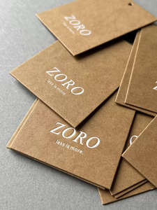 Kledingaccessoires met opdruk van eigen ontwerp, hangtags van kraftpapier met uw logo voor kleding - Product Image 4