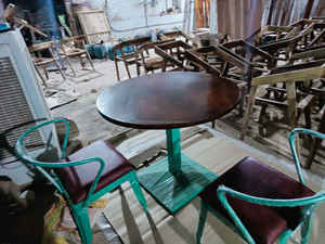 Juego de comedor de Metal Industrial comercial, chaise, muebles de restaurante, incluida la mesa de comedor, silla para cafetería, muebles para el hogar - Product Image 2