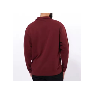 Sweat-shirt d'hiver décontracté pour hommes, manches longues, fermeture éclair, respirant, coupe confortable, service OEM en polyester de qualité supérieure, teint uni - Product Image 4